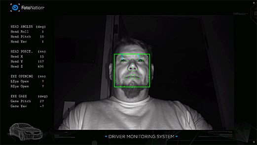 otoNation DMS solution is comprised of one camera equipped with infrared illuminators directed toward the driver; enabling quality images to be captured and processed in suboptimal lighting condition - 2 otoNation DMS solution is comprised of one camera equipped with infrared illuminators directed toward the driver; enabling quality images to be captured and processed in suboptimal lighting condition - 2